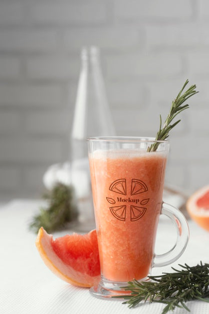 Delicious Vegan Smoothie In Mock-Up Recipient Arrangement Psd