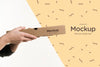 Delivery Man Handing A Pizza Box Psd