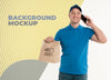 Delivery Man Holding A Shopping Bag While Talking On The Phone Psd