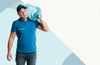 Delivery Man Holding A Water Bottle Psd