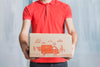 Delivery Mockup With Man Holding Box Psd