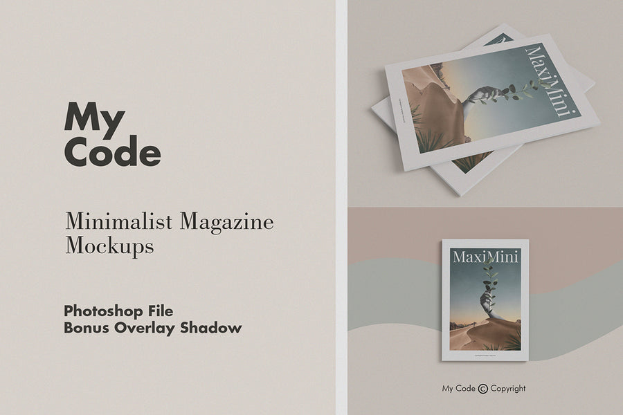 Demo Minimalist Magazine Mockup