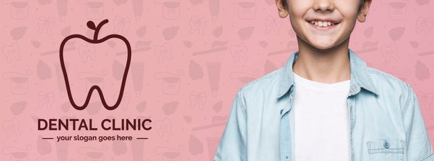 Dental Clinic Young Cute Boy Mock-Up Psd