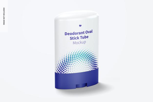 Deodorant Oval Stick Tube Mockup Psd