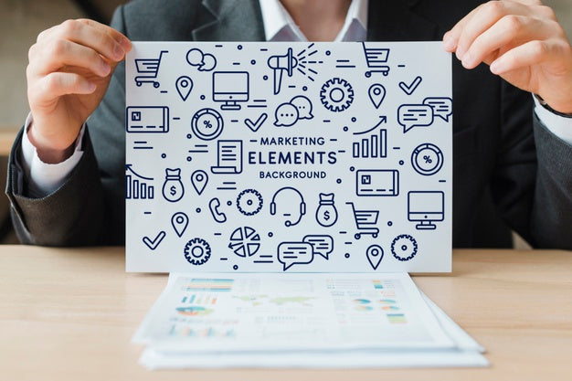 Desck With Paper Sheet Mock-Up Psd