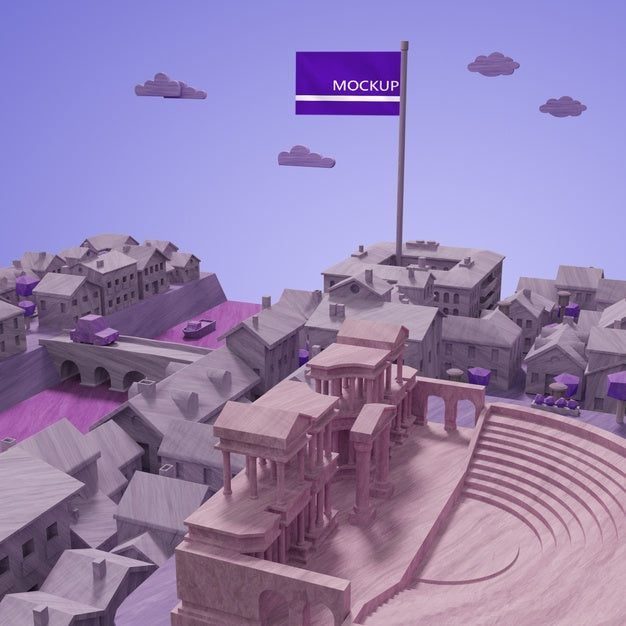 Design Of Cities World Day 3D Building Psd