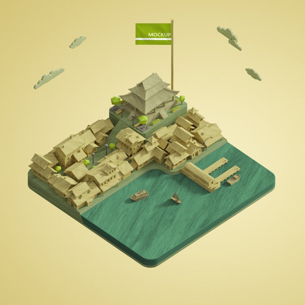 Design Of Cities World Day 3D Model Psd