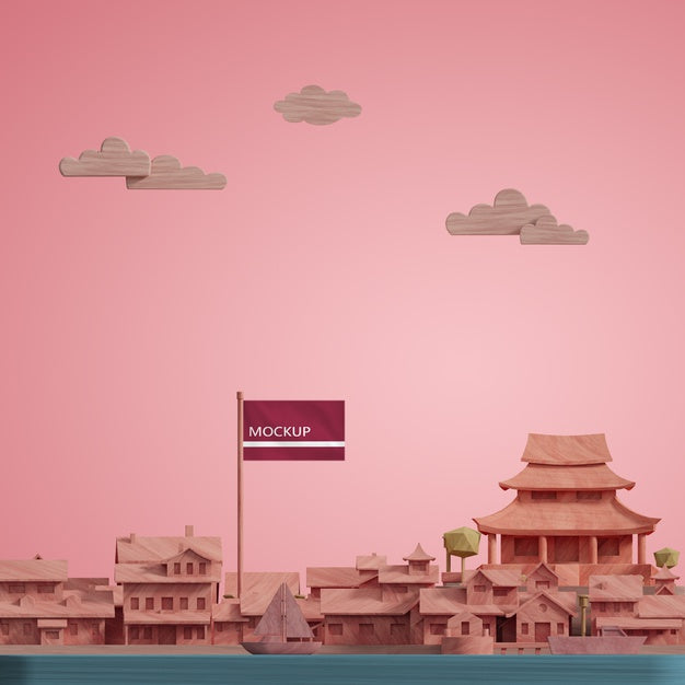 Design Of Cities World Day Model Miniature Psd