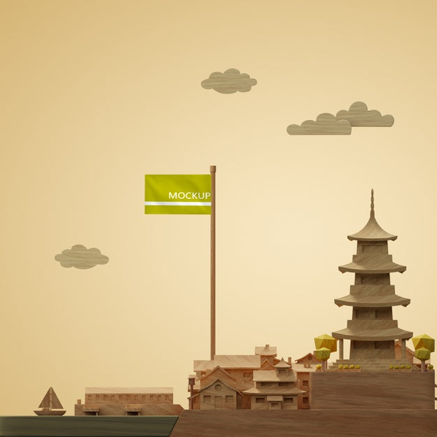 Design Of Cities World Day Model Mock-Up Psd