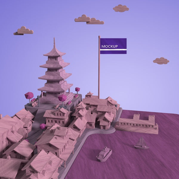 Design Of Cities World Day Model With Mock-Up Psd - Mockup Hunt