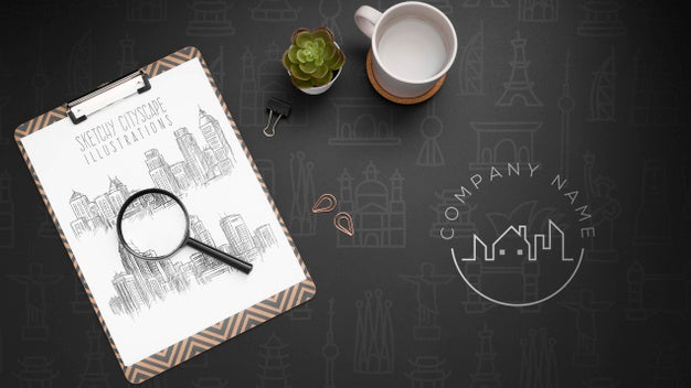 Desk Arrangement Mock-Up Psd