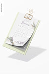 Desk Calendar Mockup, Floating Psd