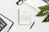 Desk Concept Notebook And Glasses Mock-Up Psd