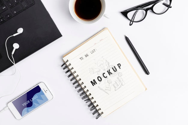 Desk Concept With Modern Devices Psd