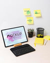 Desk Concept With Sticky Notes Mock-Up Psd