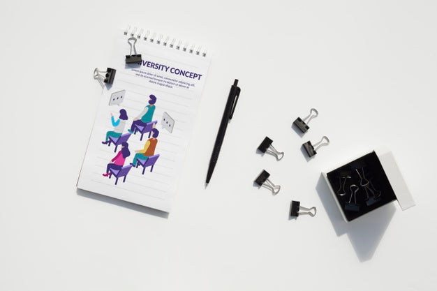 Desk Concept With Tools Mock-Up Psd