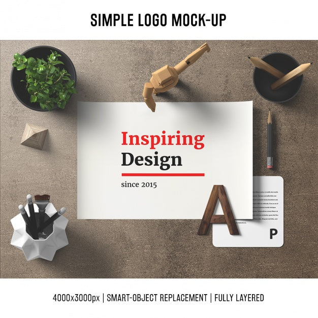Desk Mock Up Template Psd