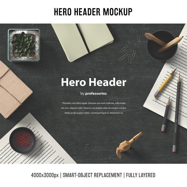 Desk Mock Up Template Psd