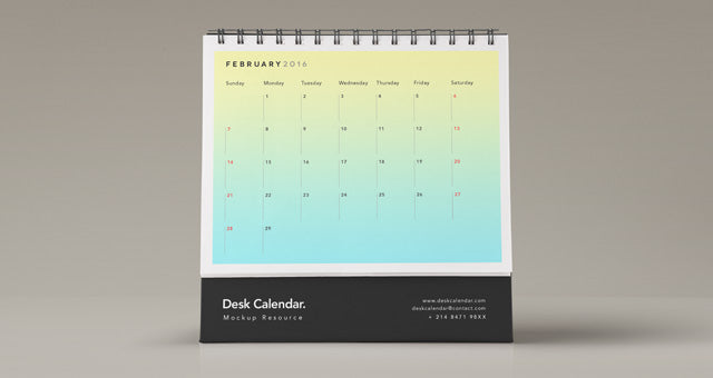 Desk Psd Calendar Mockup Vol2