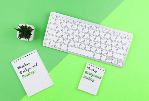 Desk Tools At Office With Plant Beside Psd