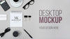 Desktop Mock-Up With Notebook Psd