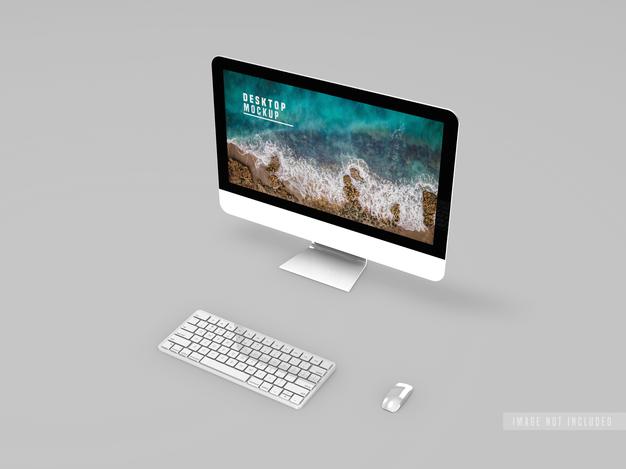 Desktop Mockup Design Template Psd