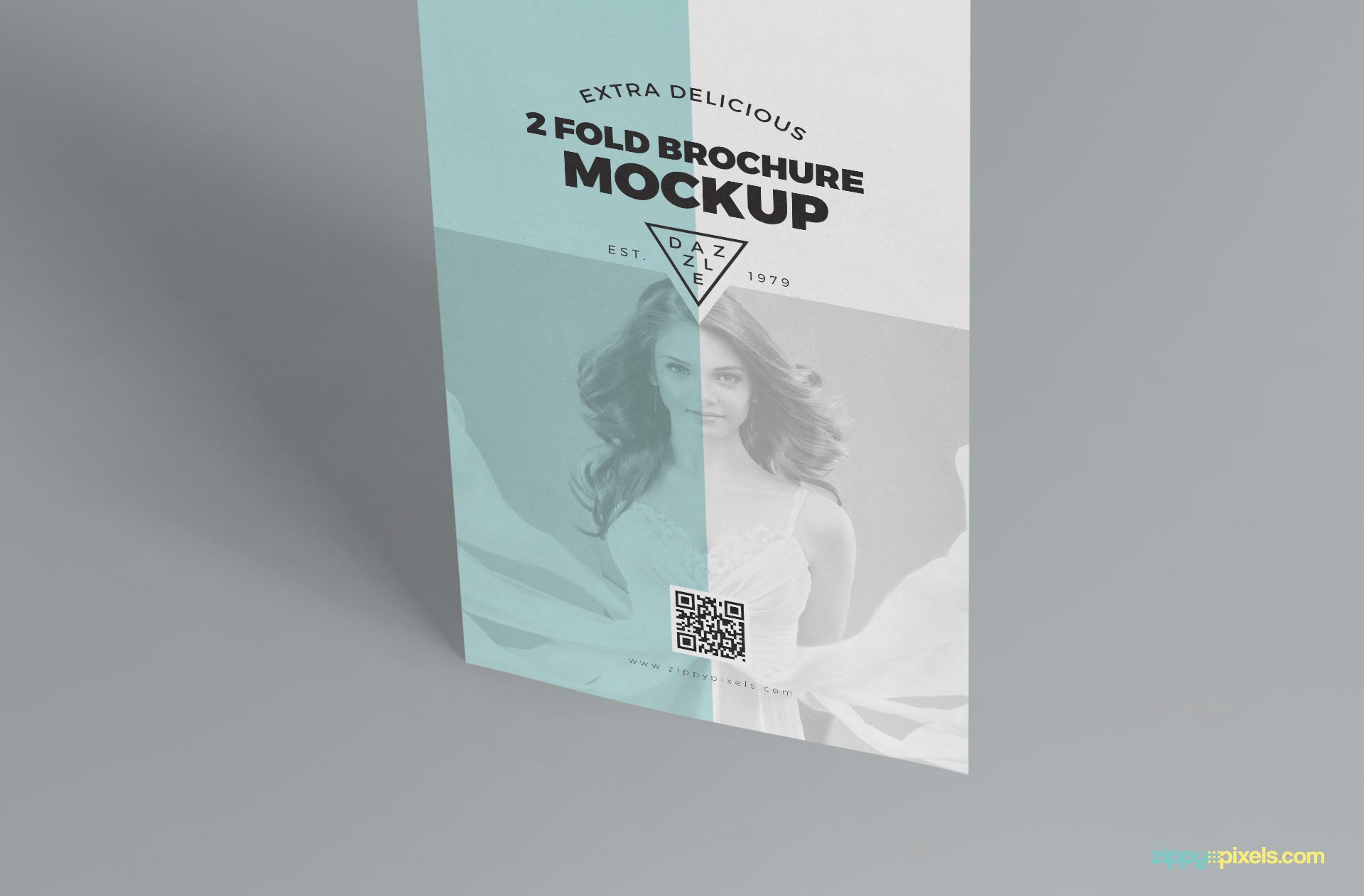 Slick 2 Fold Brochure Mockup PSD