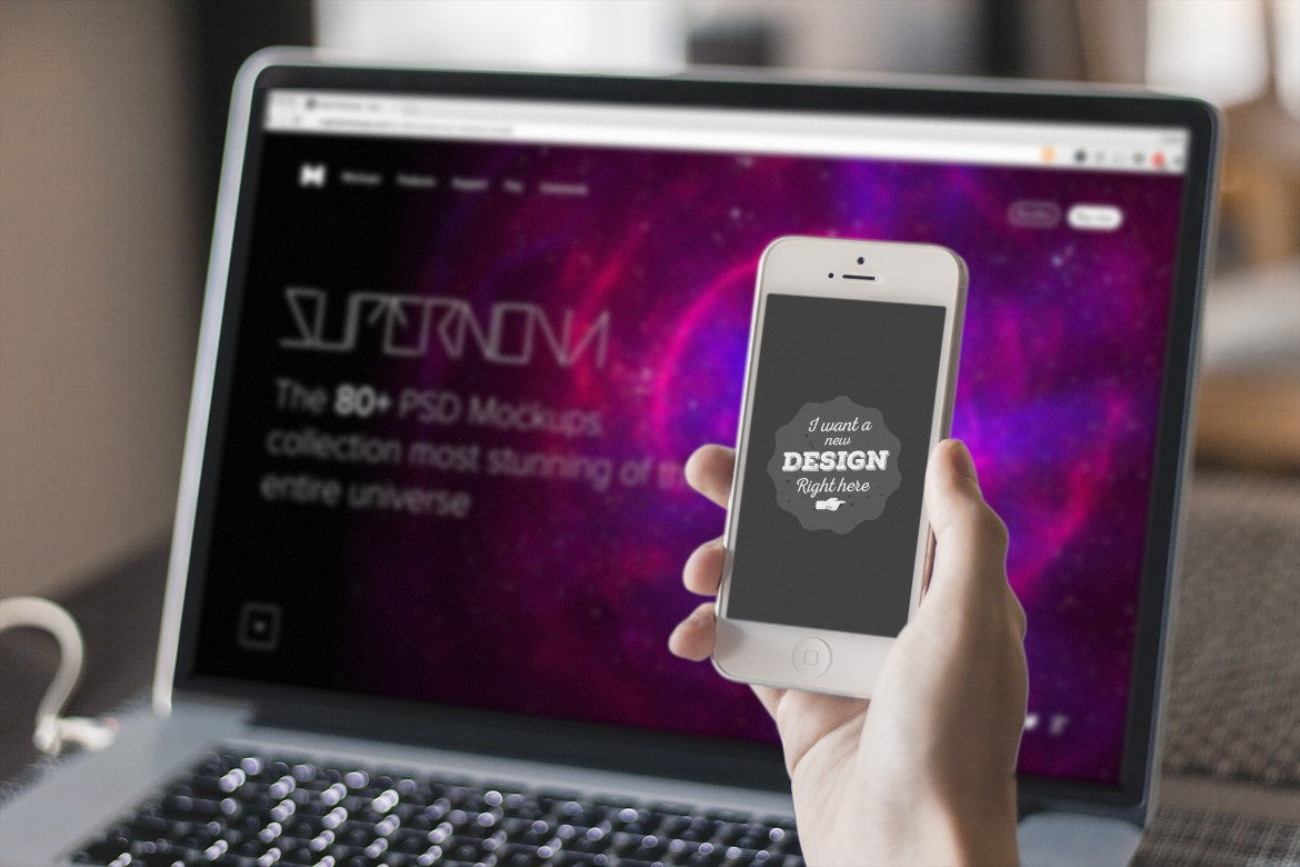 iPhone 4s in Hand (Mockup)