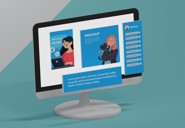 Device With Social Media Platform Mock-Up Psd