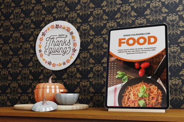 Device With Thanksgiving Concept Psd
