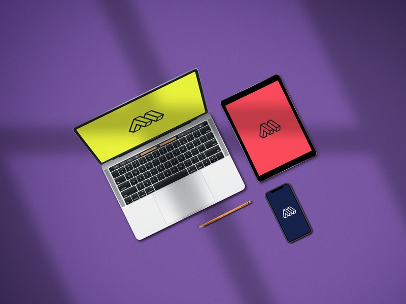 Devices Top View Mockup