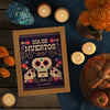 Dia De Muertos Mock-Up Surrounded By Candles Psd