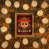 Dia De Muertos Skulls With Sombrero Surrounded By Candles Psd