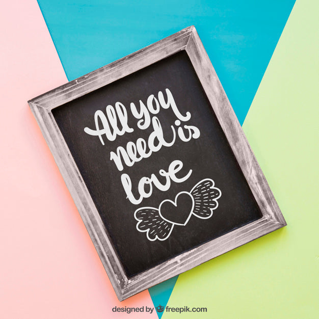 Diagonal Slate Mockup Psd