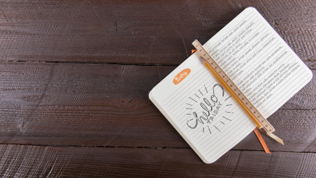 Diary Mockup With Copyspace Psd