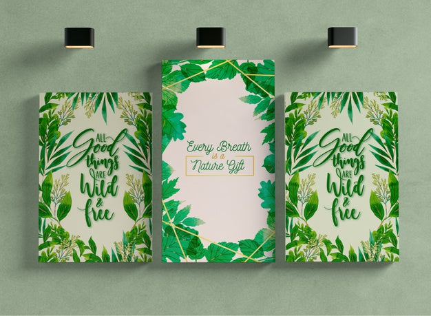 Different Frames Mock-Up On Wall Psd