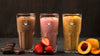Different Fruit Smoothies In Glasses Front View Psd