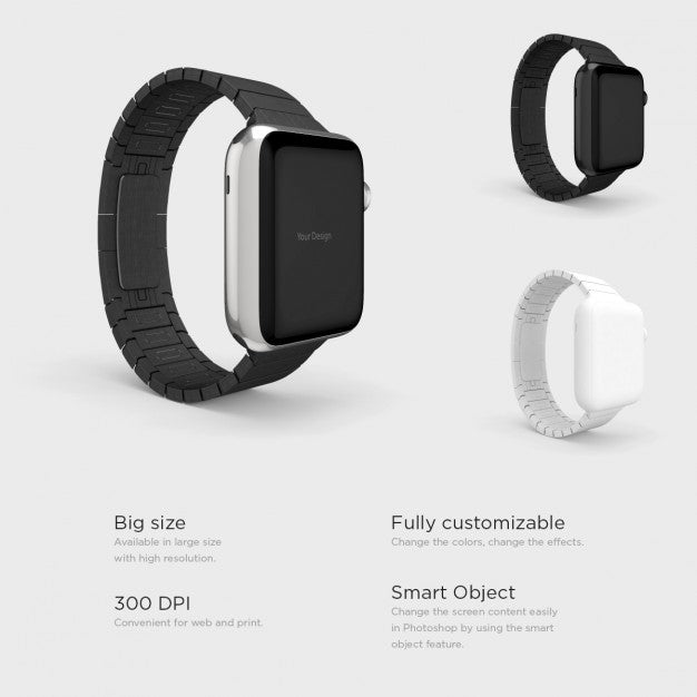 Different Smartwatches Set Psd