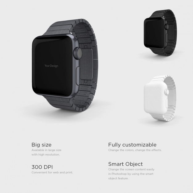 Differents Smartwatches Presentation Psd