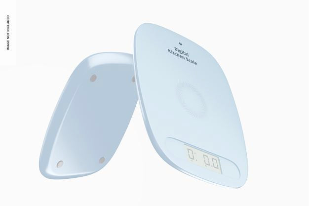 Digital Kitchen Scale Mockup, Floating Psd