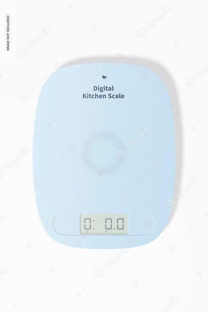 Digital Kitchen Scale Mockup, Top View Psd