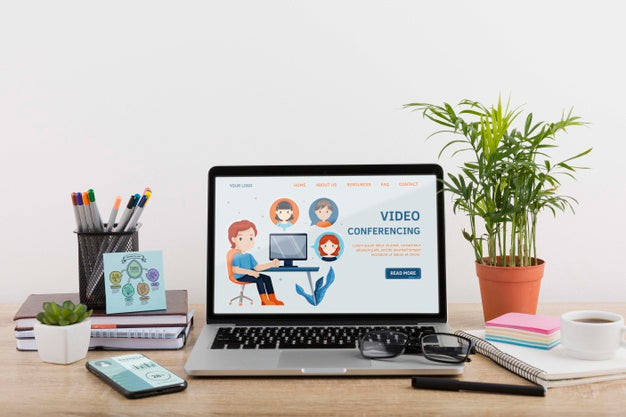 Digital Marketing Mockup With Laptop Psd