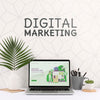 Digital Marketing Mockup With Laptop Psd