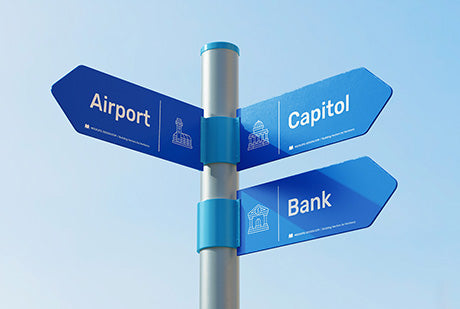 Direction Sign Mockup