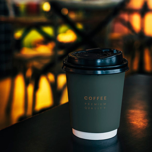 Disposable Coffee Paper Cup Mockup Design Psd