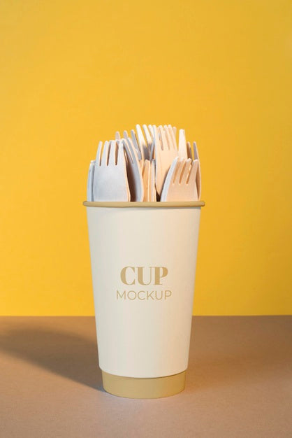 Disposable Coffee Shop Elements Assortment Psd