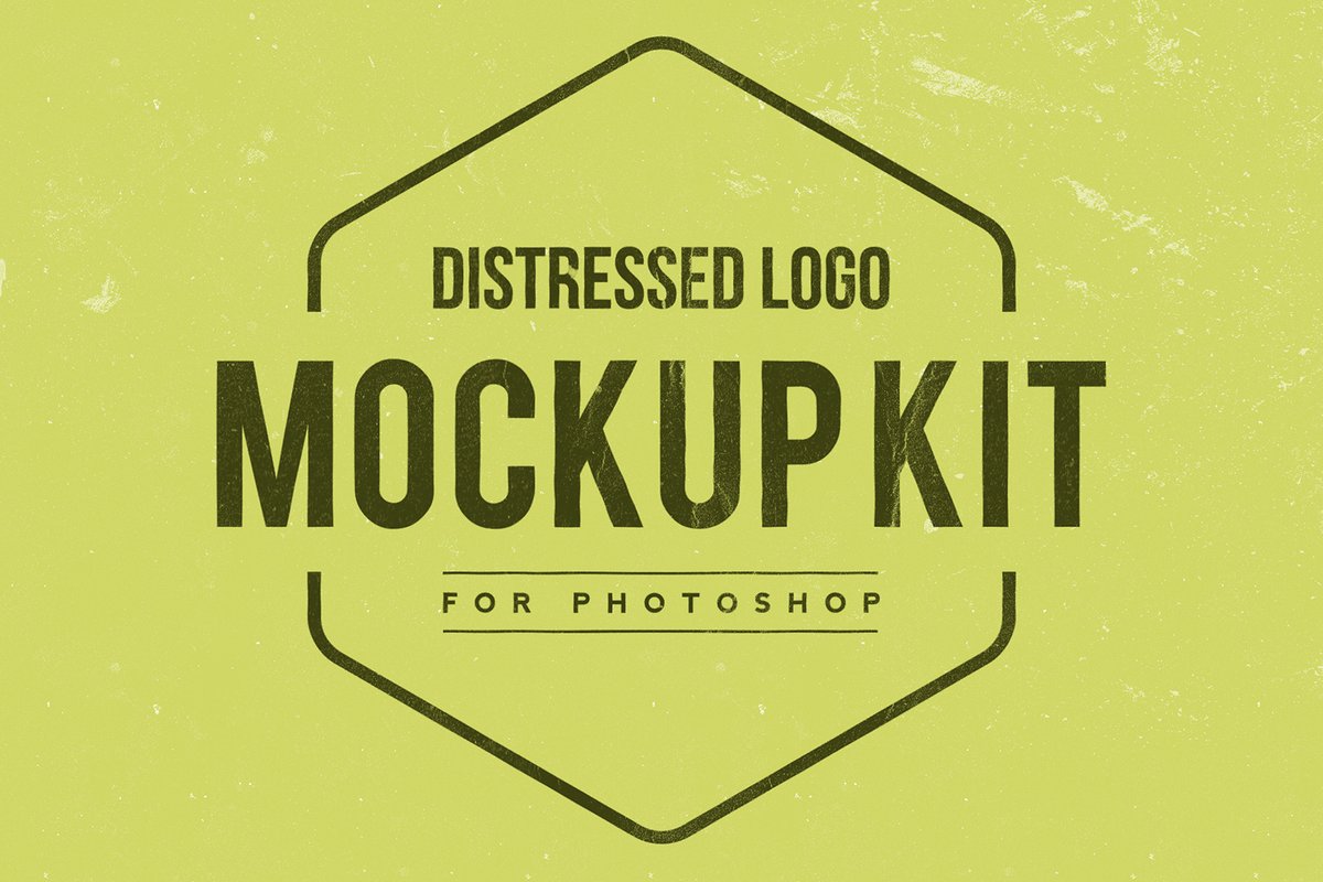Distressed Logo Mockup Kit