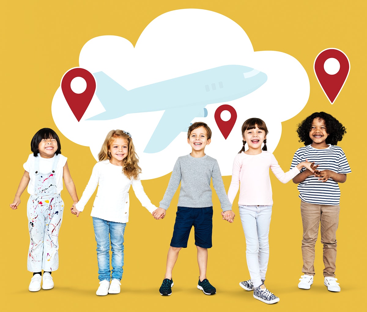 Diverse Kids With Dreams To Explore The World