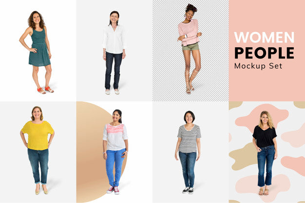 Diverse Women Mockup Collection Psd