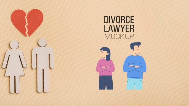 Divorce Lawyer Concept Mock-Up Psd